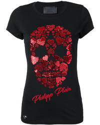Philipp Plein Sequin Skull T Shirt