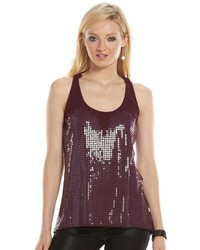 Rock & Republic Sequined Ribbed Tank