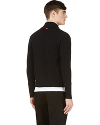 Thom Browne Black Knit Shawl Collar Cardigan