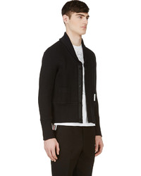 Thom Browne Black Knit Shawl Collar Cardigan