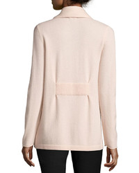 Neiman Marcus Cashmere Collection Open Front Cashmere Cardigan W Pinched Back
