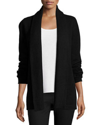 Neiman Marcus Cashmere Collection Open Front Cashmere Cardigan W Pinched Back