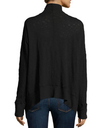 Allen Allen Drape Open Front Cardigan