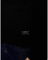 Lee Knit Shawl Cardigan Chunky Textured 2 Pocket