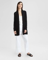 Theory Linen Open Front Cardigan
