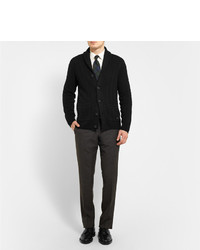 Burberry London Slim Fit Wool And Cashmere Blend Shawl Collar Cardigan