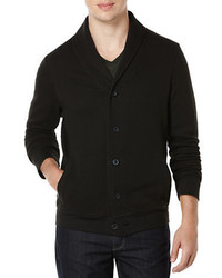 Perry Ellis Quilted Shawl Collar Cardigan