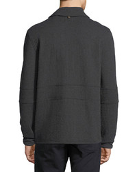Billy Reid Shawl Collar Basketweave Cotton Cardigan Jacket