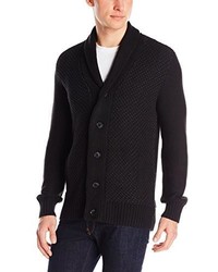 Calvin Klein Tweed Stitched Shawl Collar Cardigan Sweater