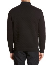 Calibrate Quilted Shawl Collar Sweater