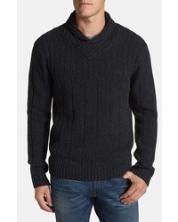 Rodd & Gunn Corbyvale Shawl Collar Lambswool Sweater Granite Large