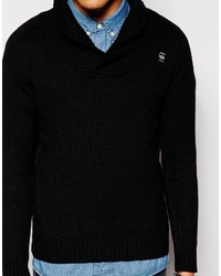 G Star Shawl Collar Sweater Sharshaw Oxford Knit