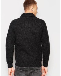 Scotch & Soda Structured Shawl Collar Pullover With Zip Detail At Left Sid