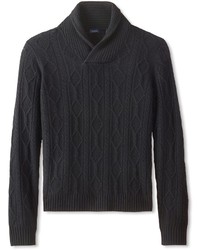 Thirty Five Kent Cashmere Cable Shawl Collar