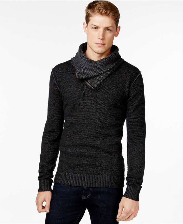 sweater with zipper collar