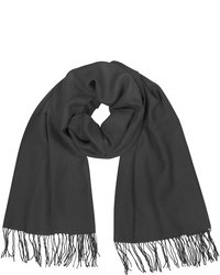 Coveri Collection Fringed Solid Wool And Cashmere Pashmina