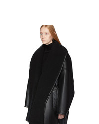 Balenciaga Black Faux Leather Light Cocoon Coat