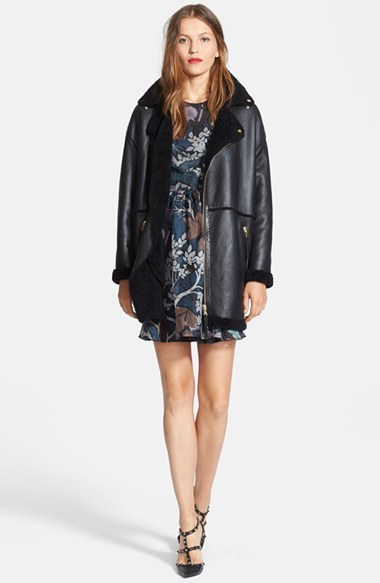 RED Valentino Genuine Shearling Coat, $2,995 | Nordstrom | Lookastic