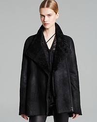 Helmut Lang Coat Wrecked Shearling Double Collar
