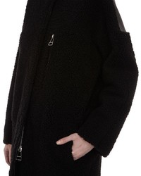 Balenciaga Mouton Shearling Coat Black
