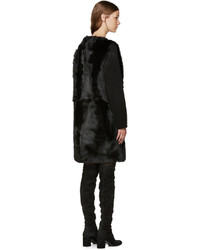 Yves Salomon Reversible Black Shearling Coat