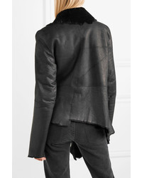 Ann Demeulemeester Reversible Distressed Shearling Jacket