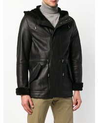 Yves Salomon Homme Reversible Hooded Shearling Jacket