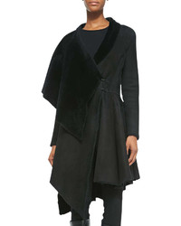 Rubin Singer Sheepskinsheep Fur Asymmetric Draped Coat