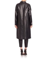 Lafayette 148 New York Tissue Weight Milana Leather Shearling Coat