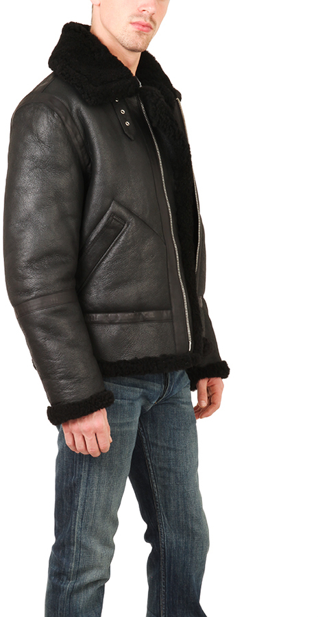 Acne ian shearling black hotsell