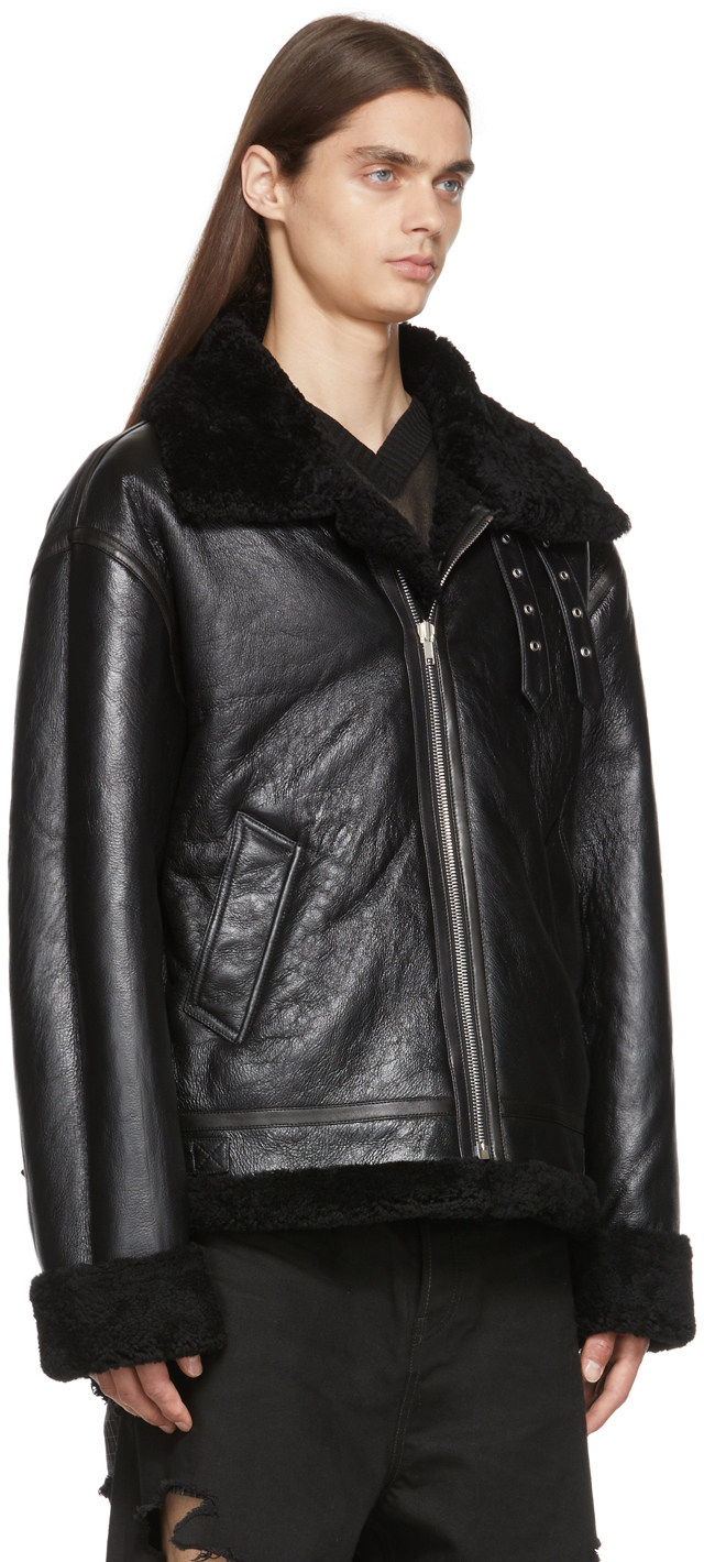 Vetements Black Inside Out Shearling Jacket, $5,760 | SSENSE | Lookastic