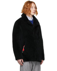 Yves Salomon Army Black Shearling Buttoned Jacket