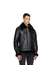 Schott Black Sheepskin Fur B 3 Jacket