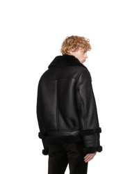 Mackage Black Sheepskin Jacket