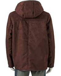 Excelled Hooded Faux Shearling Jacket