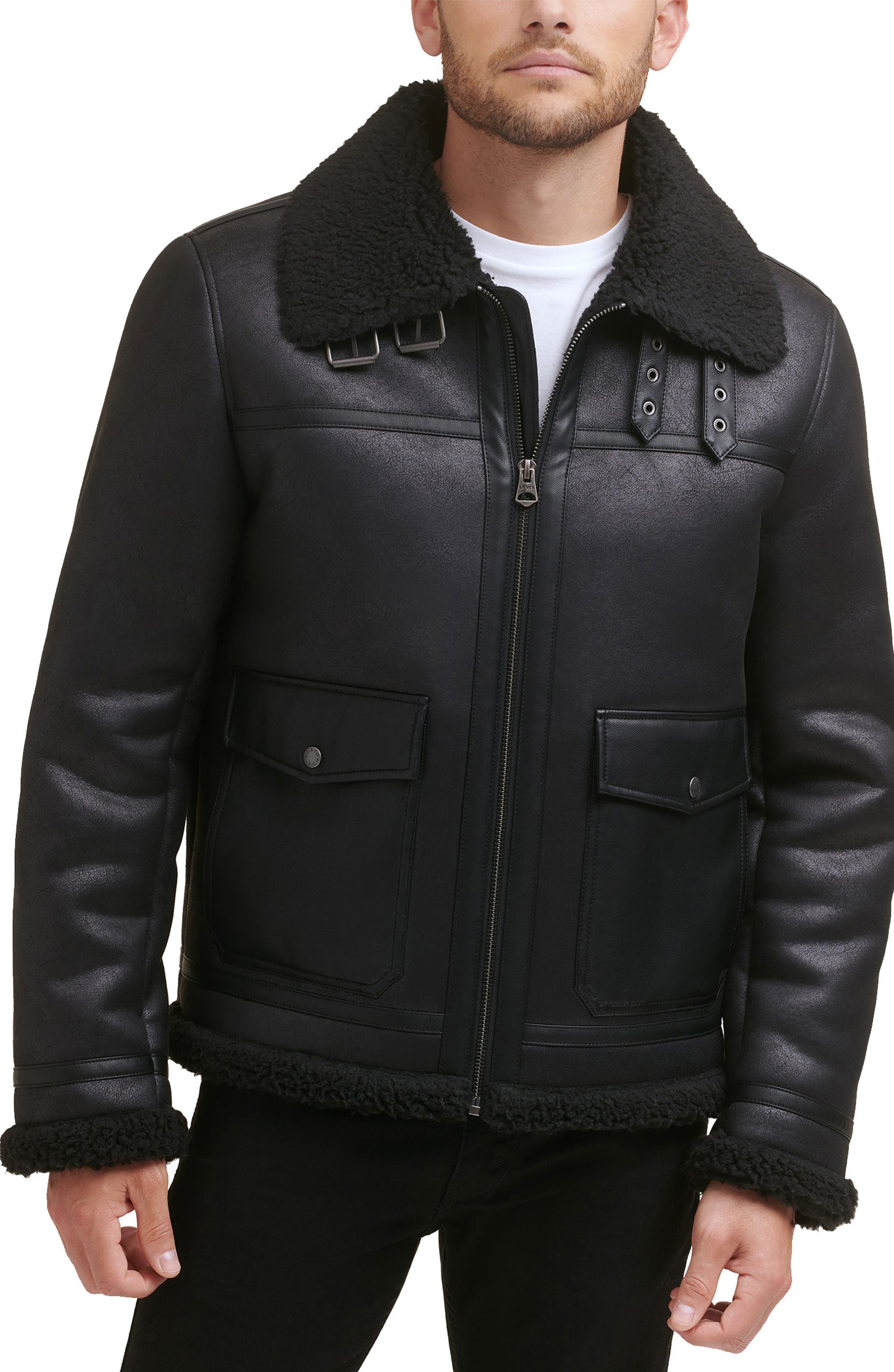Levi's Faux Fur Collar Moto Jacket, $139 | Nordstrom | Lookastic