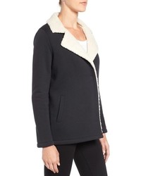 Velvet by Graham & Spencer French Terry Jacket With Faux Shearling Lining