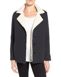 Velvet by Graham & Spencer French Terry Jacket With Faux Shearling Lining