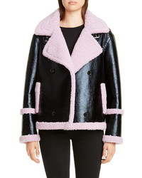 Stand Studio Lilly Colorblock Faux Shearling Jacket