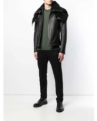 Les Hommes Oversized Collar Lined Jacket