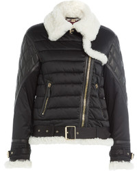 Burberry Quilted Jacket With Faux Shearling Collar