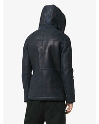 Yves Salomon Reversible Hooded Leather Parka Jacket