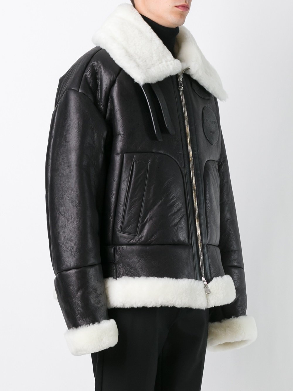 Juun.J Shearling Bomber Jacket Black, $2,832, farfetch.com