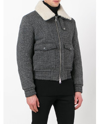 AMI Alexandre Mattiussi Zipped Jacket With Shearling Collar