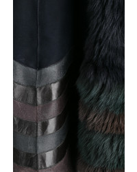 Fendi Shearling Vest With Fox Fur And Leather