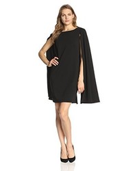 Adrianna Papell Structured Cape Sheath Dress