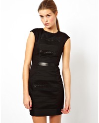Asos Black Panelled Dress By Rayan Odyll