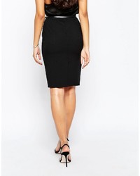 Asos Belted Pencil Skirt With Seam Detail