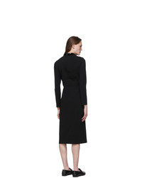 Gucci Black Patent Collar Long Sleeve Dress