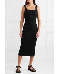 Ksubi Bolt Ribbed Stretch Cotton Midi Dress